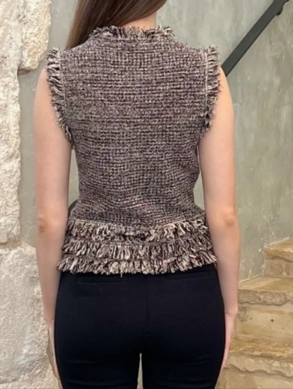 Ulla Johnson Kassi Knit Tweed Sleeveless Top - Picture 2 of 6